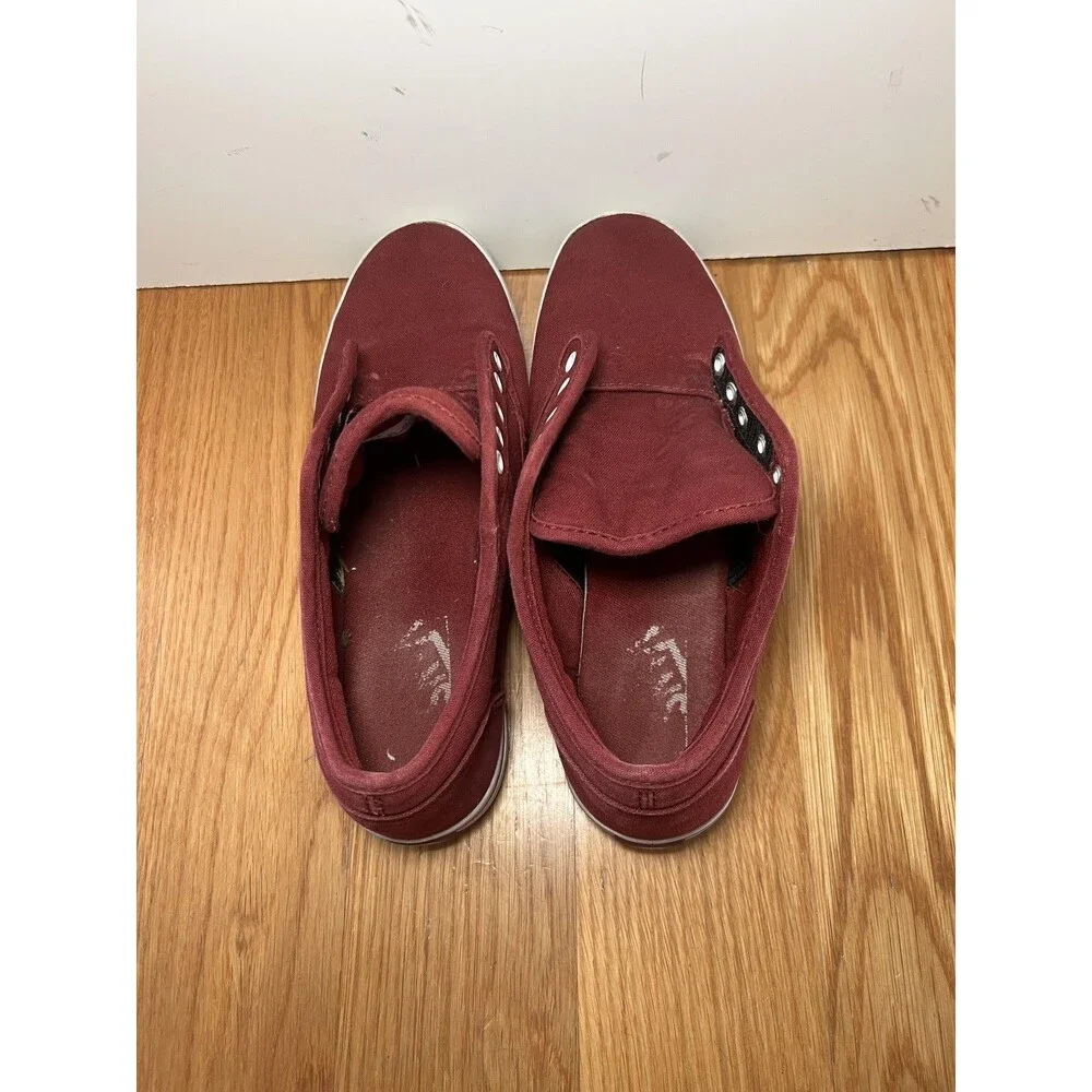 Vans Shoes Womens Size 6.5 Burgundy Canvas Low Top Skate Sneakers Casual